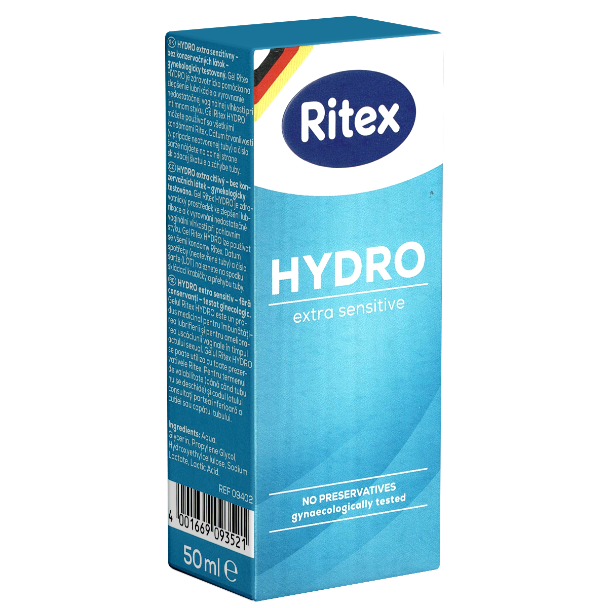 Ritex Lubricant: Hydro Sensitiv Gel, 50ml (international edition)