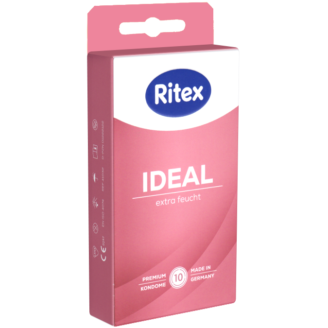 Ritex «Ideal» Extra Feucht, 10 extra feuchte Kondome mit 50% mehr Gleitmittel