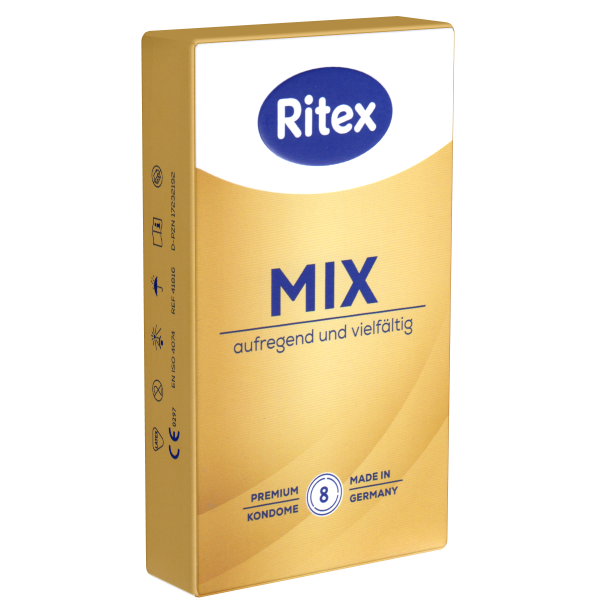 Ritex «Mix» aufregend und vielfältig (exciting and varied), 8 assorted condoms for intense love games