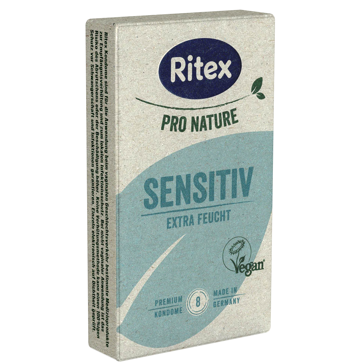 Ritex Pro Nature «Sensitiv» 8 eco-friendly and sustainable condoms with more lubricant