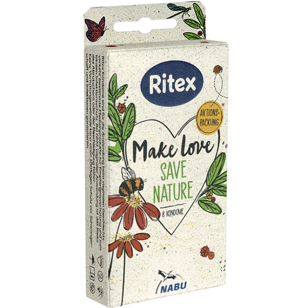Ritex Pro Nature «Make Love - Save Nature» NABU special edition: 8 insect-friendly condoms