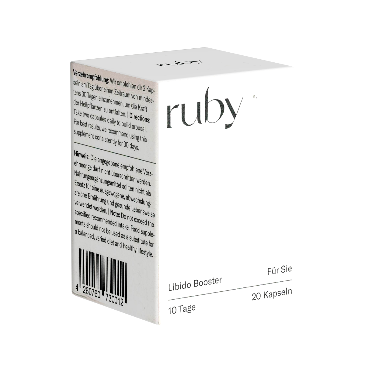 Ruby «Libido Booster» libidofördernde Kapseln für Frauen 20 Stück