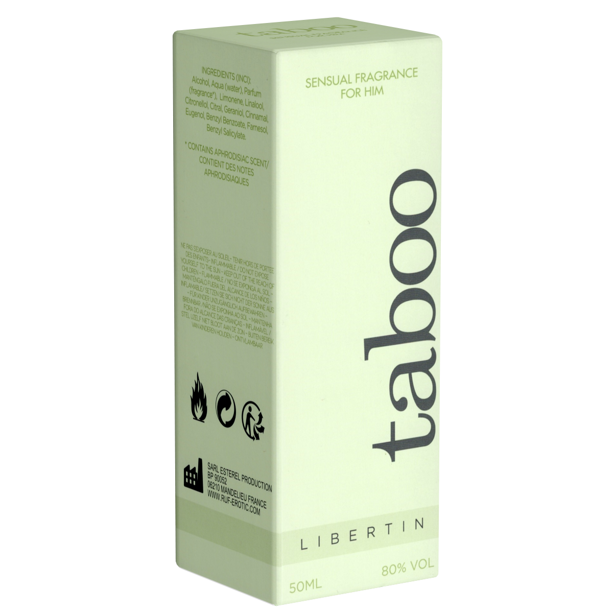 RUF Taboo «Libertin» sensual fragrance for him, 50ml Pheromon-Parfüm (M/F) - für Männer, um Frauen anzuziehen