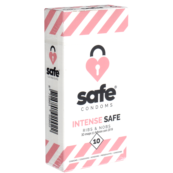 Safe «Intense Safe» Condoms, 10 stimulating condoms for intense safety