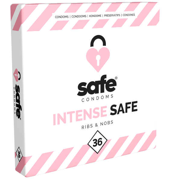 Safe «Intense Safe» Condoms, 36 stimulating condoms for intense safety