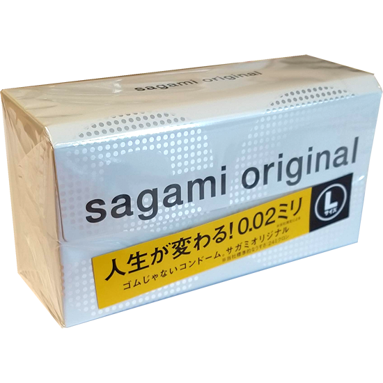 Sagami «Original L-Size» latexfrei, 12 überlange Kondome für Latex-Allergiker