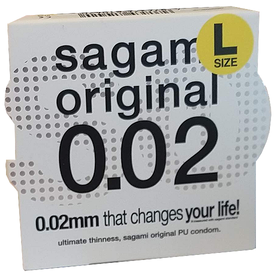 Sagami «Original L-Size» latexfrei, 1 überlanges Kondom für Latex-Allergiker