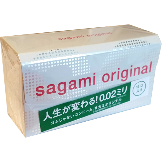 Sagami «Original 0.02» latexfrei, 12 ultradünne Kondome für Latex-Allergiker