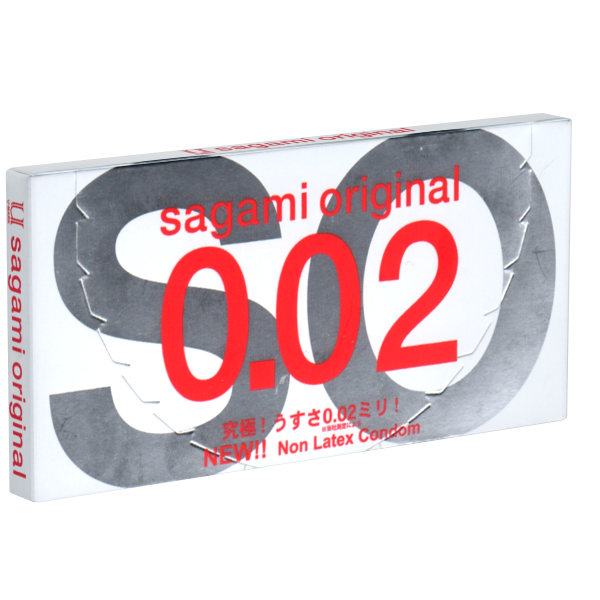 Sagami «Original 0.02» latex free, 2 ultra thin condoms for latex allergics