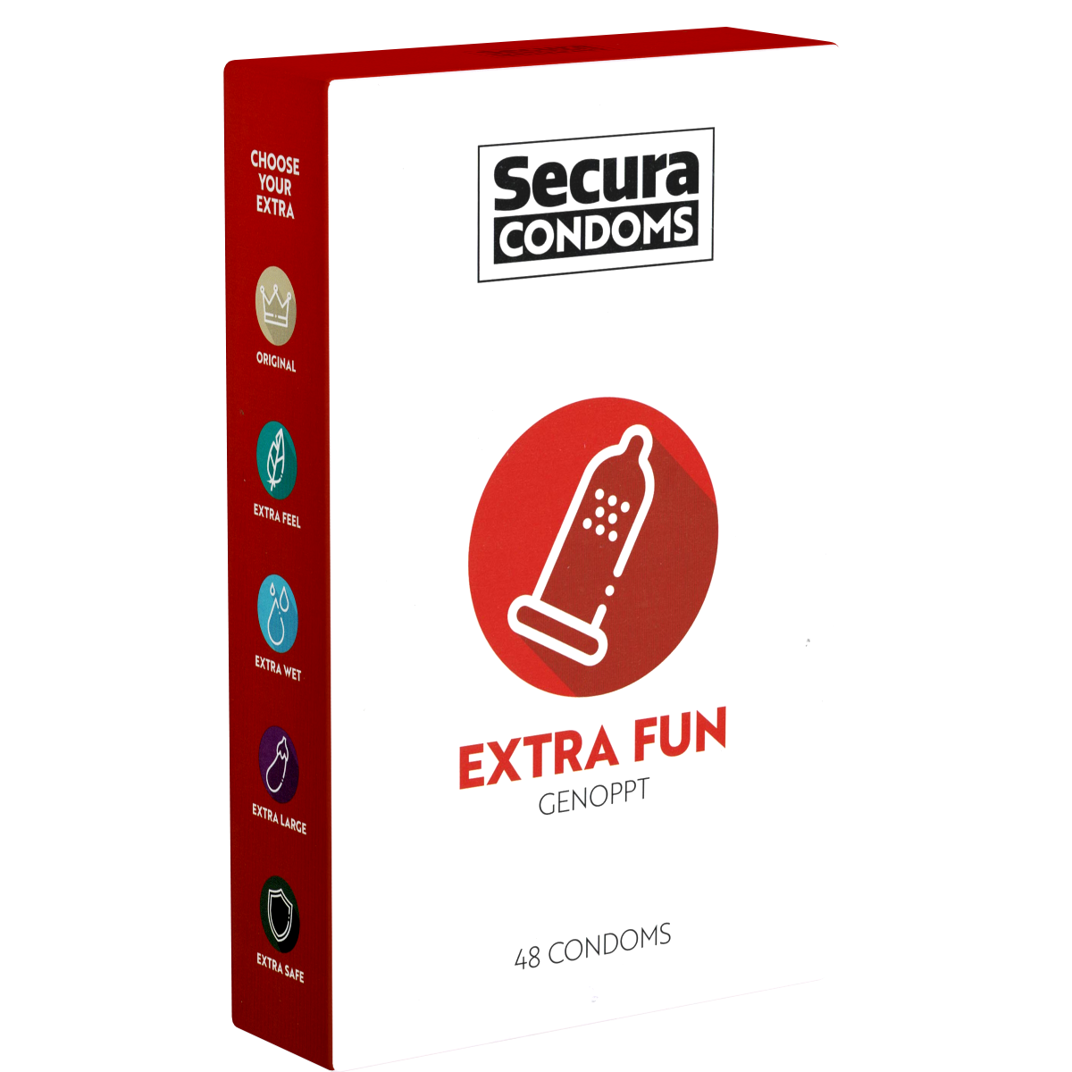 Secura «Extra Fun» 48 dotted condoms for extra-intense fun