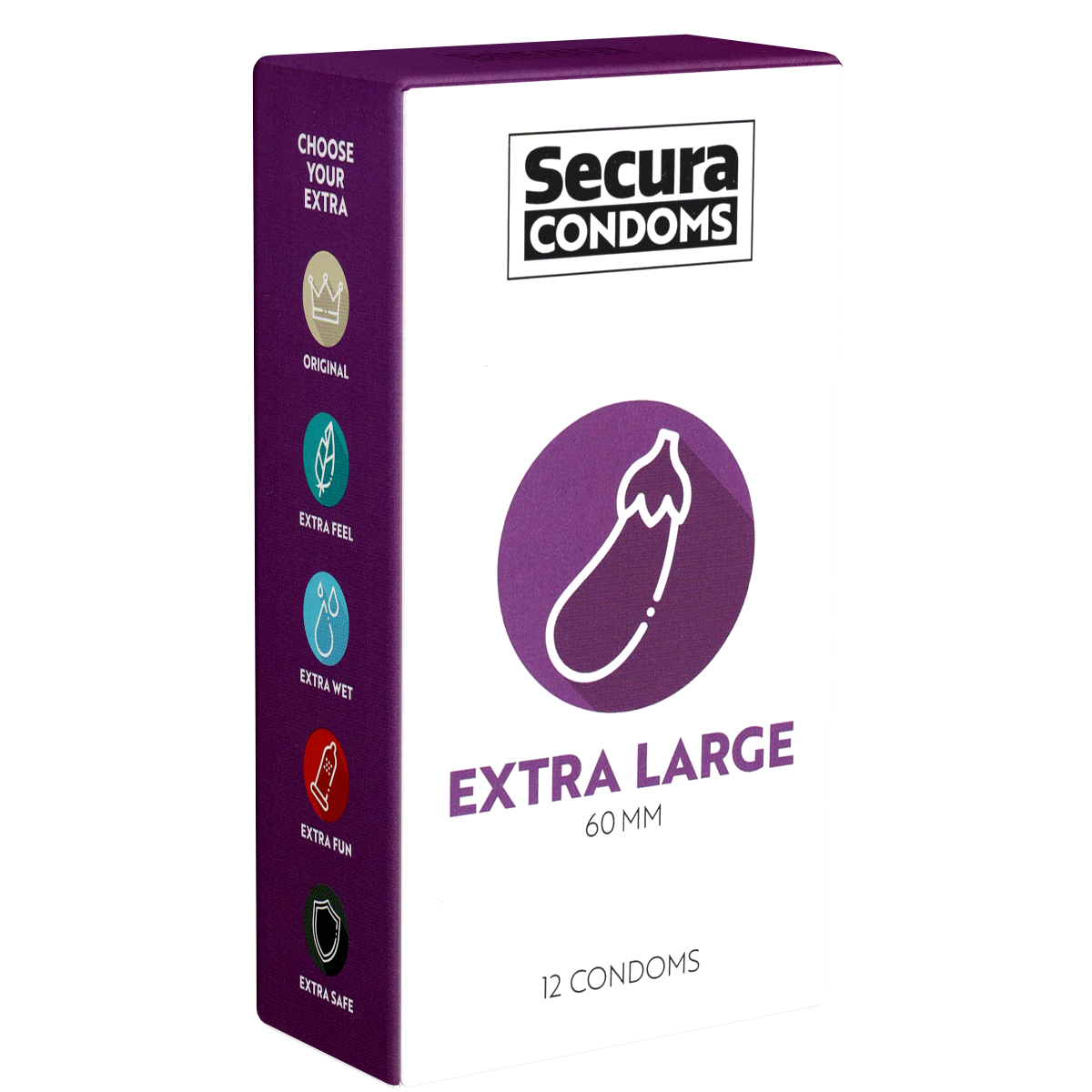 Secura «Extra Large» 12 extra big condoms for more comfort