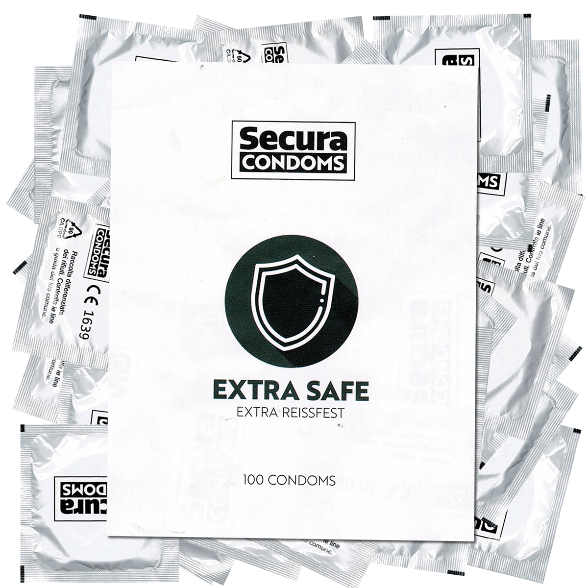 Secura «Extra Safe» 100 extra thick condoms for increased safety during anal sex