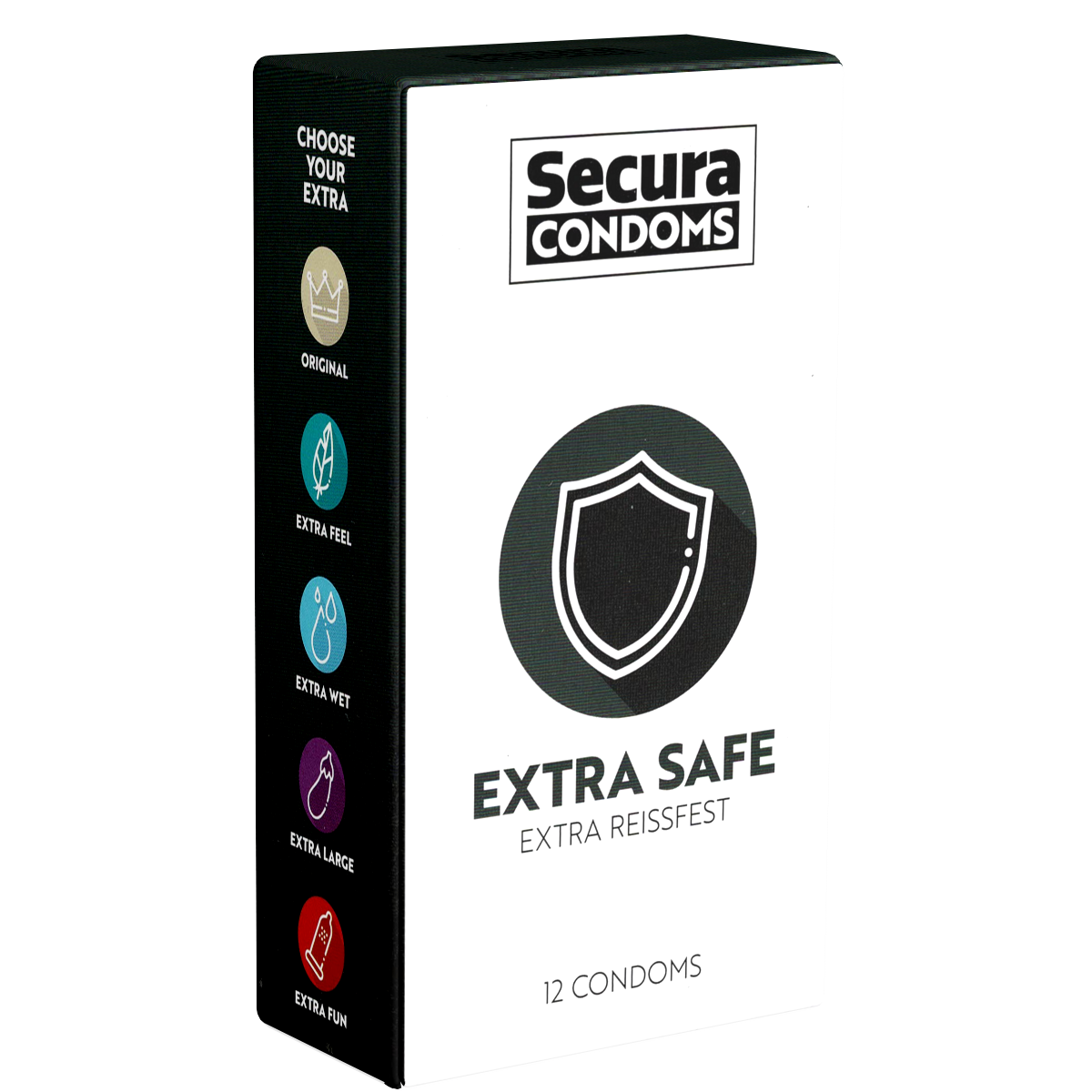 Secura «Extra Safe» 12 extra dicke Kondome für besondere Sicherheit beim Analverkehr