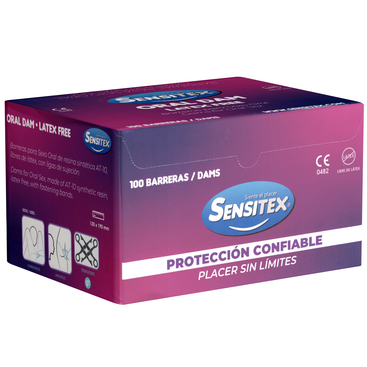 Sensitex Oral Dam – Latexfreie Lecktücher, 100 St. (aus der Kondomotheke®