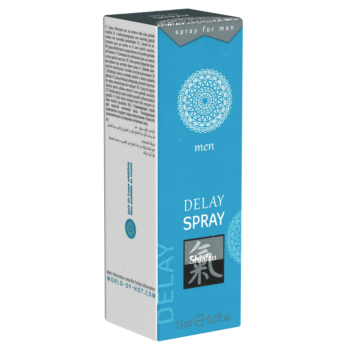 Shiatsu «Delay Spray» 15ml Orgasmus-Verzögerungsspray gegen Überempfindlichkeit des Penis
