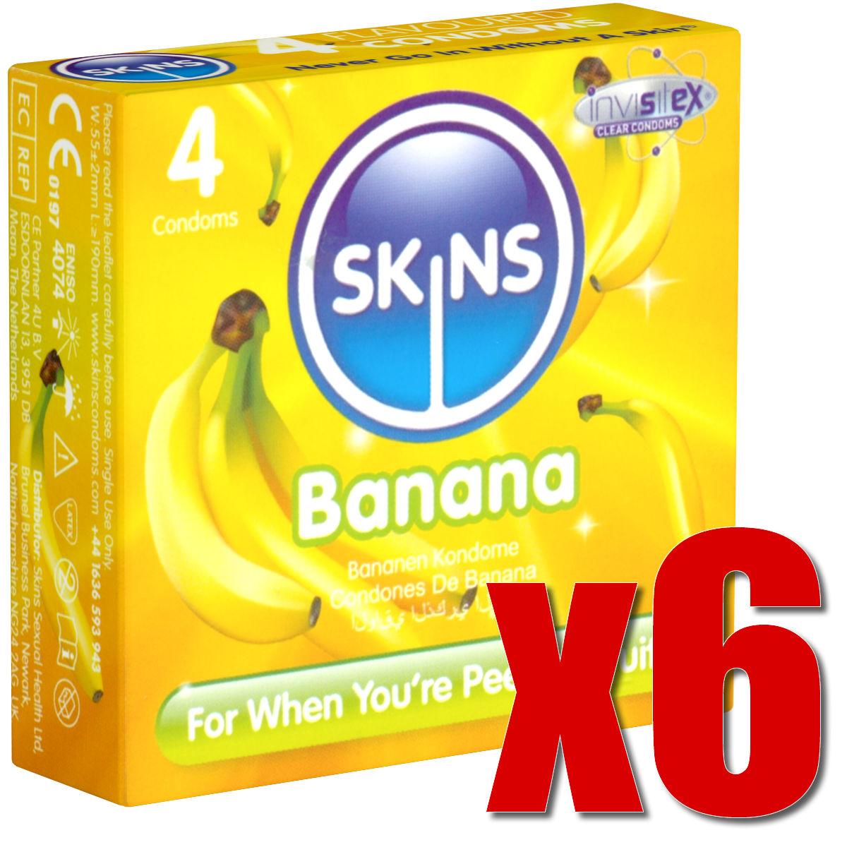 Skins Retail-Unit: Banana, 6x4 condoms