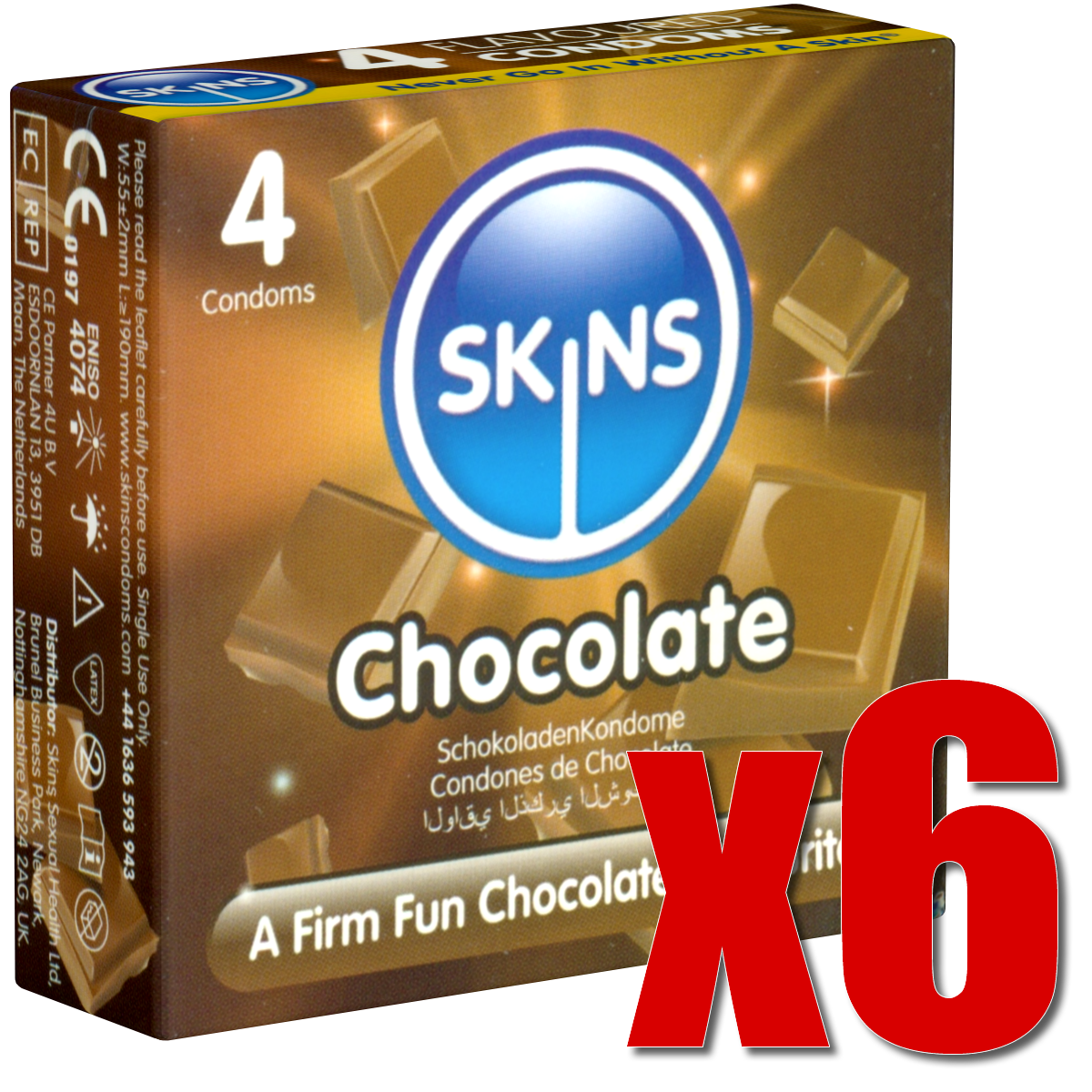 Skins Retail-Unit: Chocolate 6x4 condoms