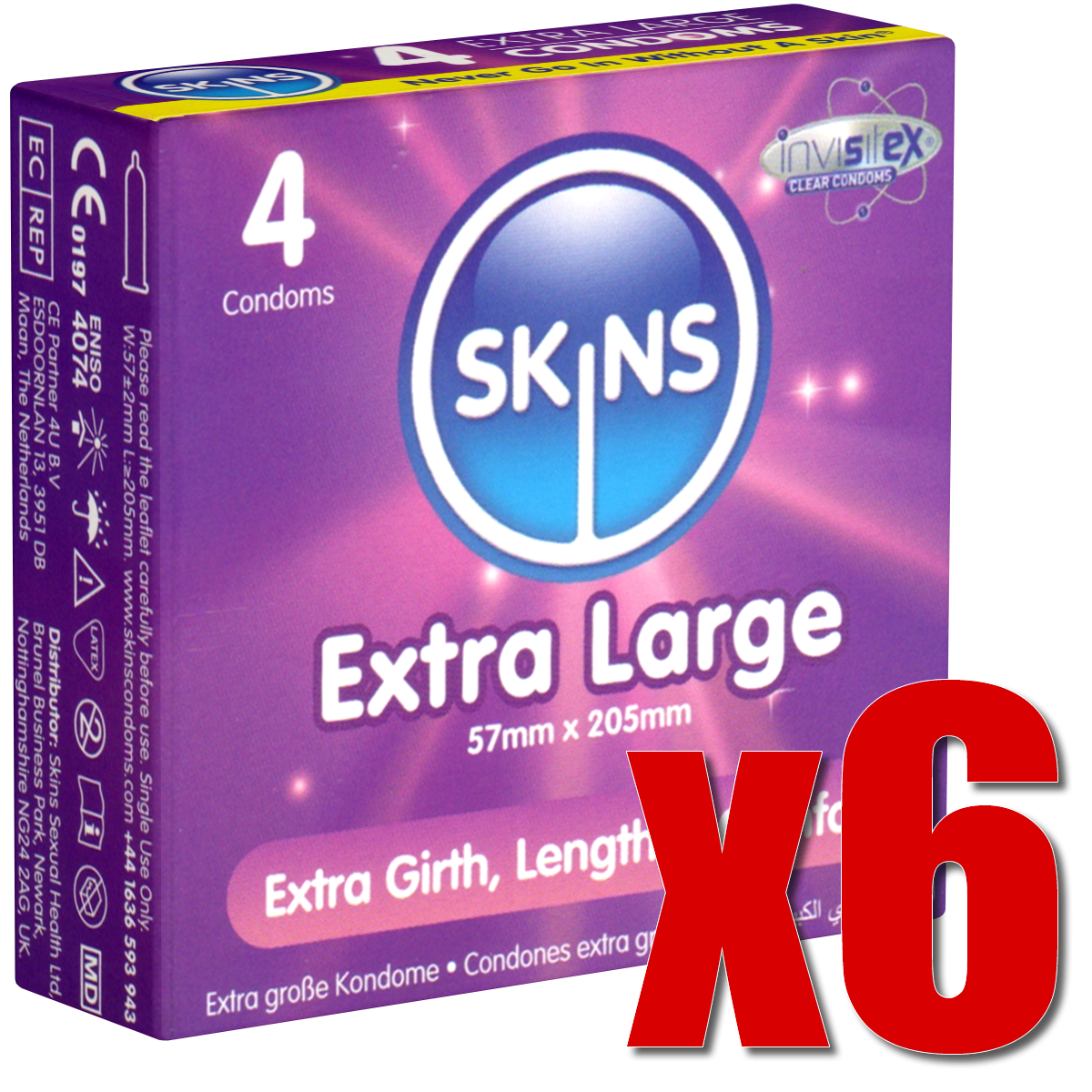 Skins Retail-Unit: Extra Large, 6x4 Kondome