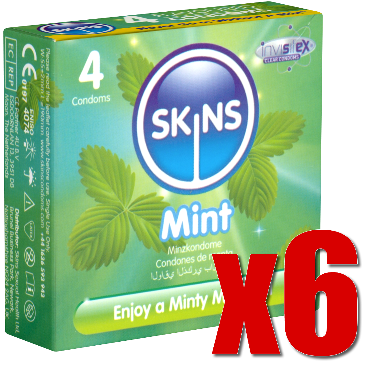 Skins Retail-Unit: Mint, 6x4 condoms