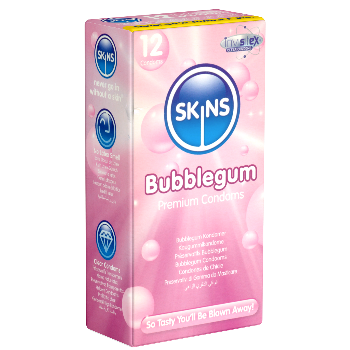 Skins «Bubblegum» 12 leckere Kondome mit Kaugummi-Aroma - ohne Latexgeruch