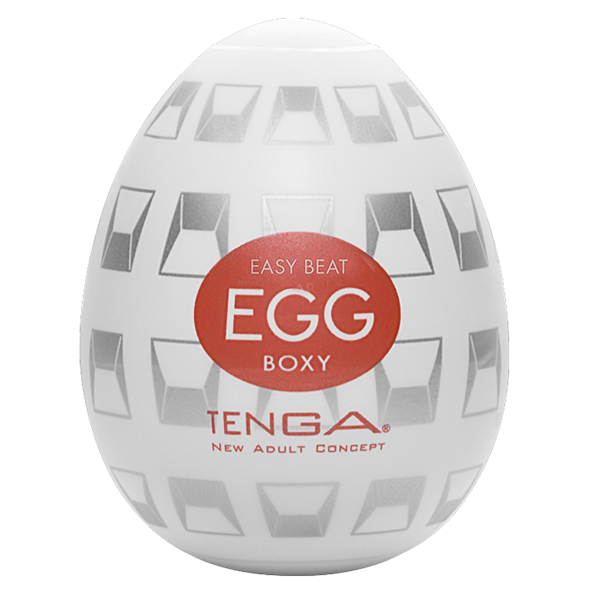 Tenga Egg «Boxy» disposable masturbator with stimulating structure (edgy dots)