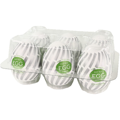 Tenga Egg Sixpack «Brush» 6 disposable masturbators with stimulating structure (soft bristles)