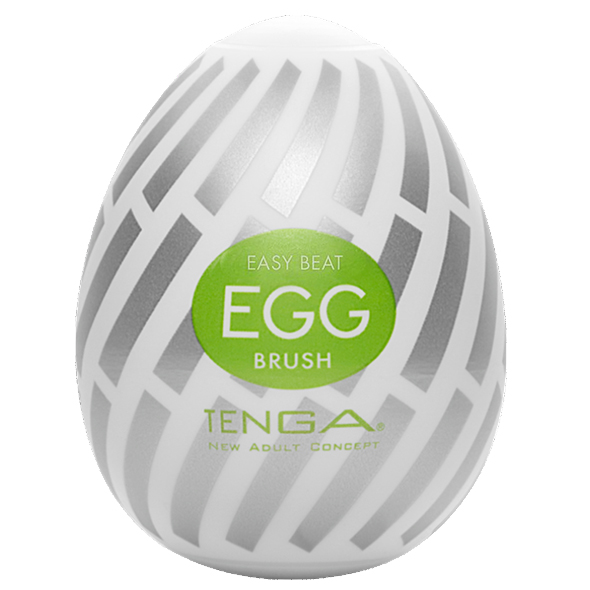 Tenga Egg «Brush» disposable masturbator with stimulating structure (soft bristles)