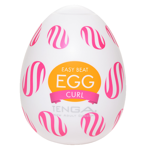 Tenga Egg «Curl» disposable masturbator with stimulating structure (orgasm dots)