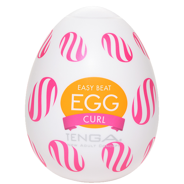 Tenga Egg «Curl» Einmal-Masturbator mit stimulierender Struktur (Spiralkugel-Rippen)