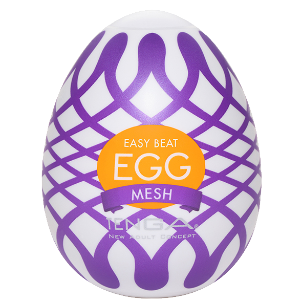 Tenga Egg «Mesh» disposable masturbator with stimulating structure (squared ribs)