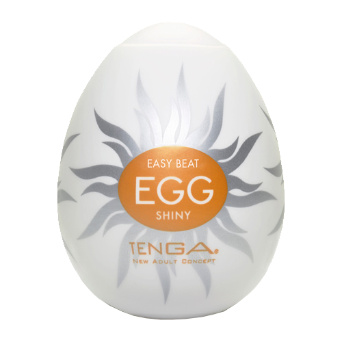 Tenga Egg «Shiny» hard boiled, disposable masturbator with stimulating structure (sun-shaped ribs))