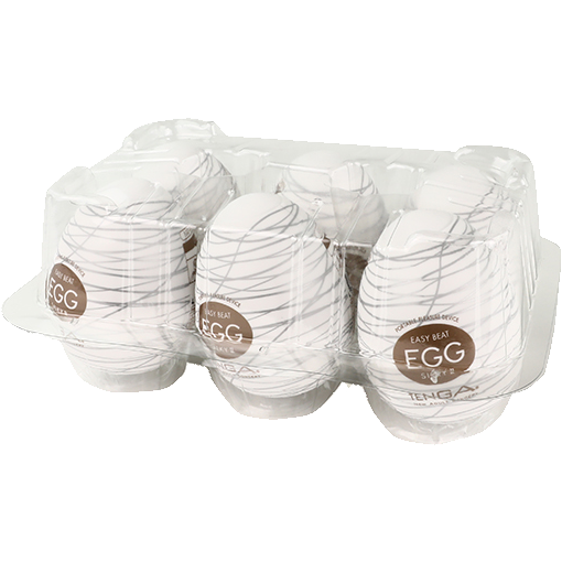 Tenga Egg Sixpack «Silky II» 6 disposable masturbators with stimulating structure (rilled)