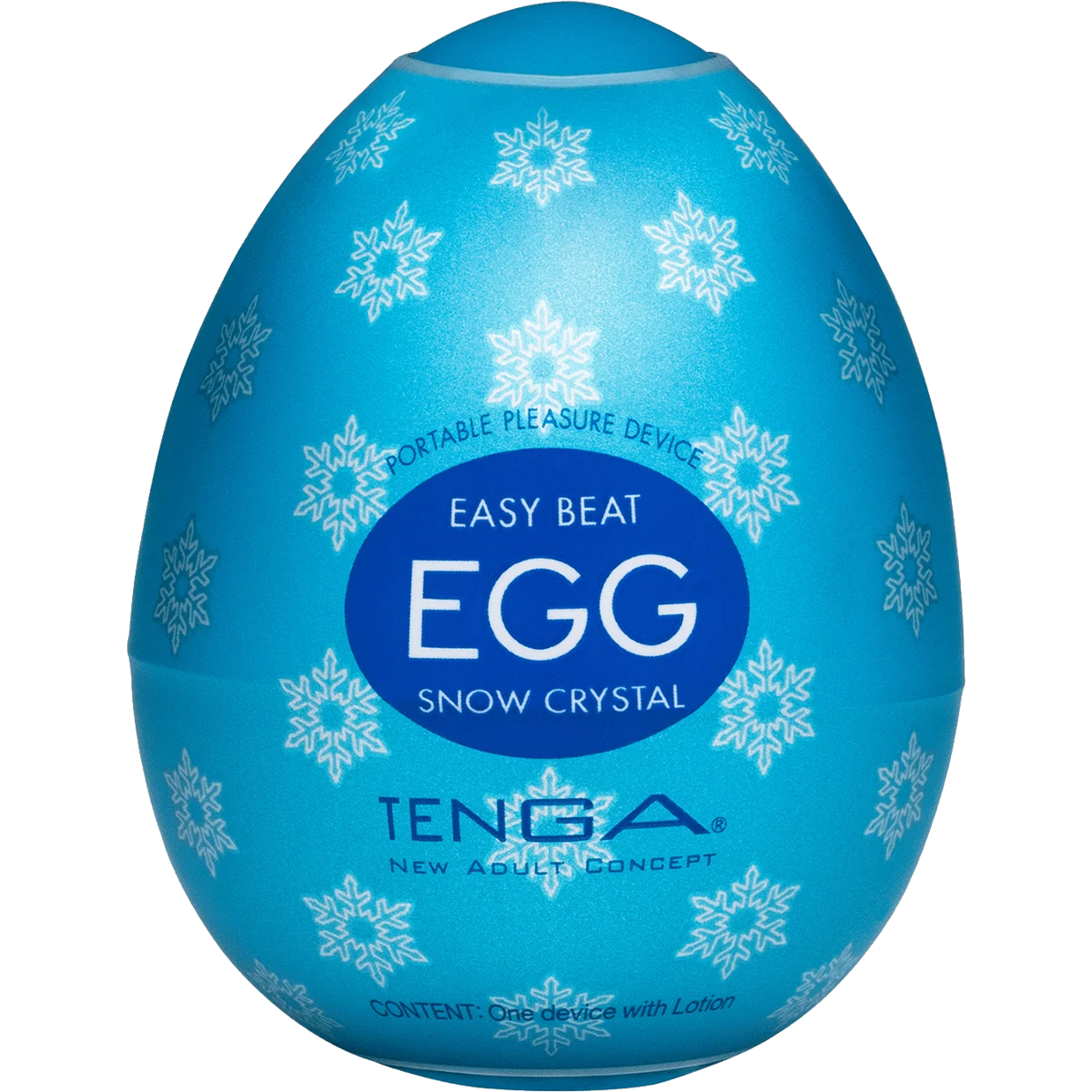 Tenga Egg «Snow Crystal» disposable masturbator with snowflake dots and cooling lubricant