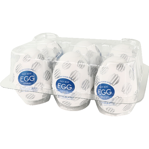 Tenga Egg Sixpack «Sphere» Einmal-Masturbatoren mit stimulierender Struktur (gerillte Noppen), 6 Stück