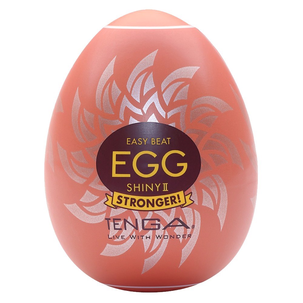 Tenga Egg Stronger «Shiny II» disposable masturbator with stimulating structure (ribs in sun star design)