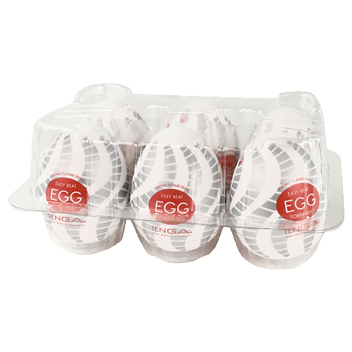 Tenga Egg Sixpack «Tornado» 6 disposable masturbators with stimulating structure (spiral ribs)