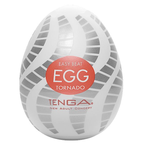 Tenga Egg «Tornado» disposable masturbator with stimulating structure (spiral ribs)