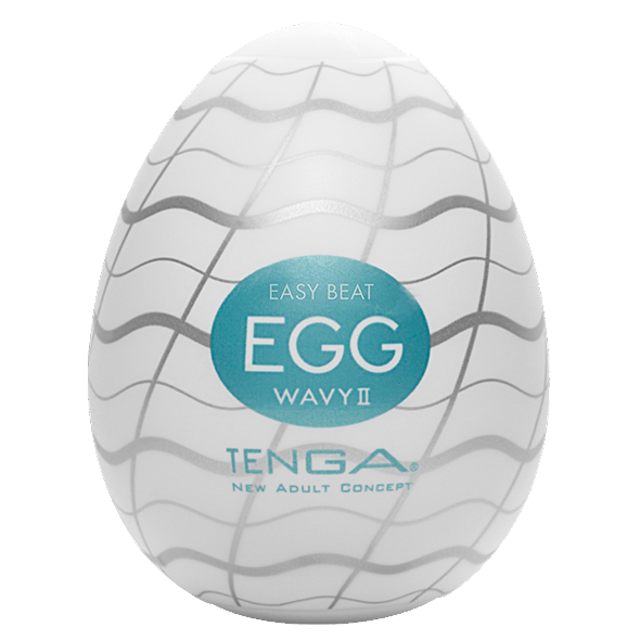 Tenga Egg «Wavy II» disposable masturbator with stimulating structure (wavy ribs)