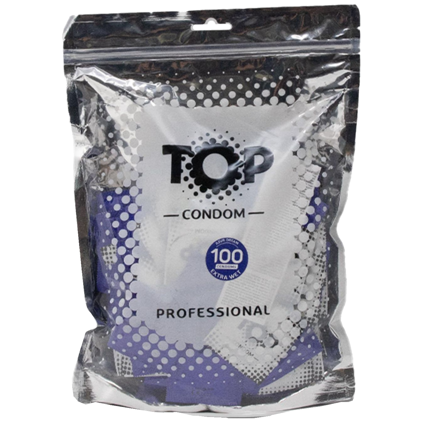 TOP «Azur Dream» Extra Wet, 100 extrafeuchte Kondome für spontane Intimität