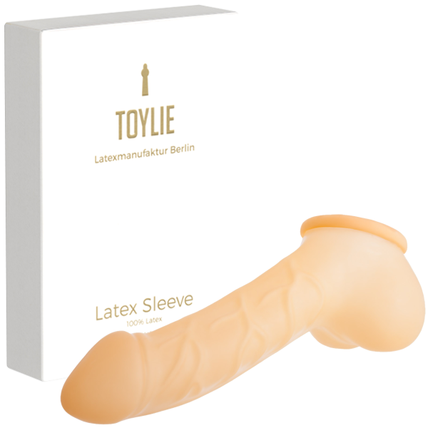 Toylie Latex-Penishülle «CARLOS» semi-transparent, mit starker Äderung und Hodensack