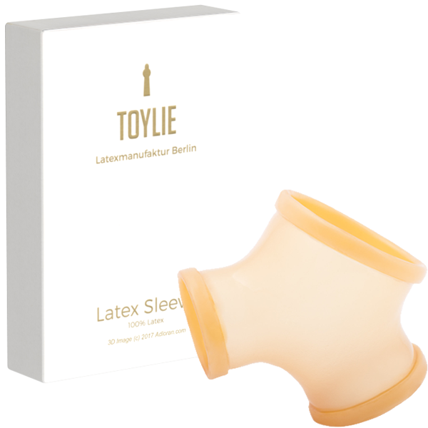 Toylie Latex-Penishülle «GIL» semi-transparent, ohne Schaft, mit Penisring und Hodenring