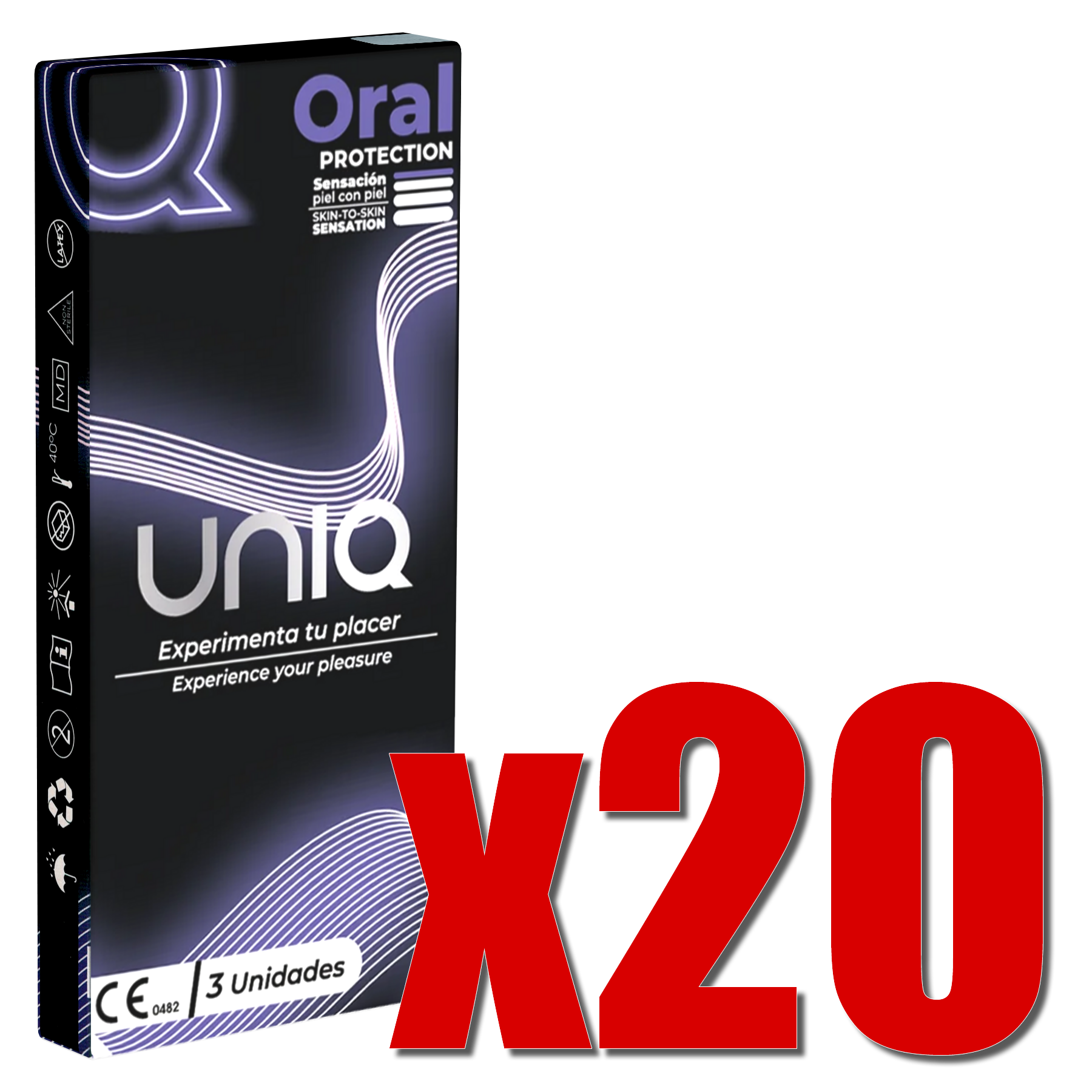 UNIQ Retail-Unit: Oral Love, 20x3 latex free dams