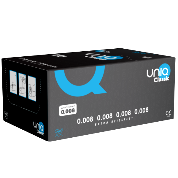 UNIQ Display: Classic, 12 x 3 latex free condoms