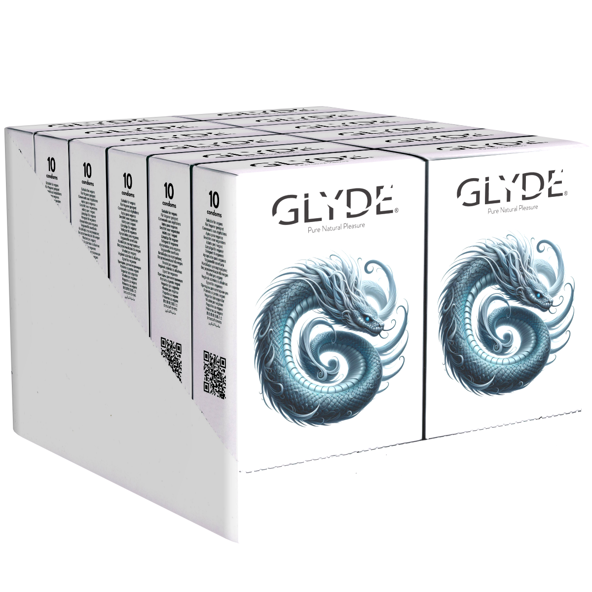 GLYDE «Slimfit» Display, 12 x 10 schmale Kondome