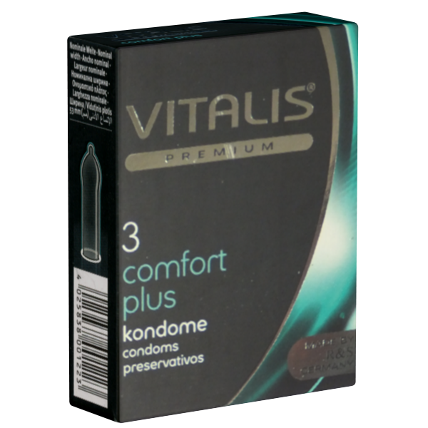 Vitalis PREMIUM «Comfort Plus» 3 condoms with more freedom for the sensitive glans