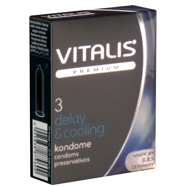 Vitalis PREMIUM «Delay & Cooling» 3 prolonging condoms against premature ejaculation