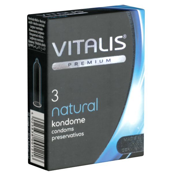 Vitalis PREMIUM «Natural» 3 Kondome für Safer Sex in jeder Stellung