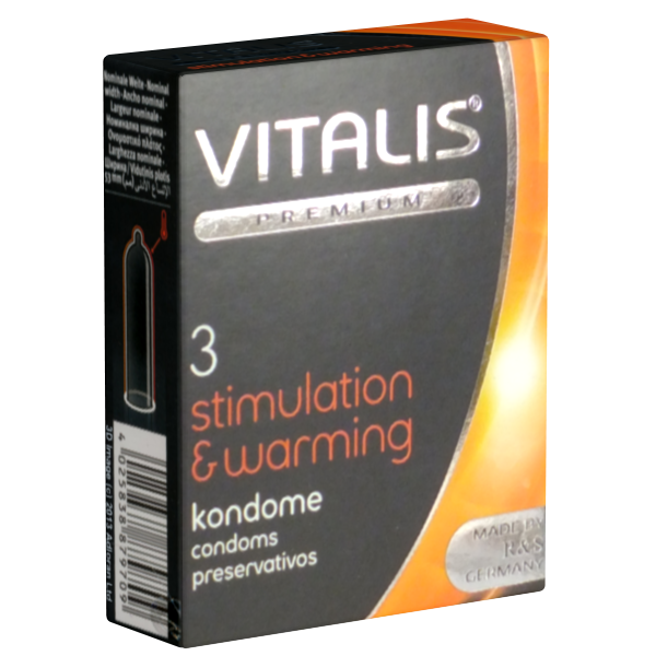 Vitalis PREMIUM «Stimulation & Warming» 3 Kondome mit Wärmeeffekt für richtig heißen Sex