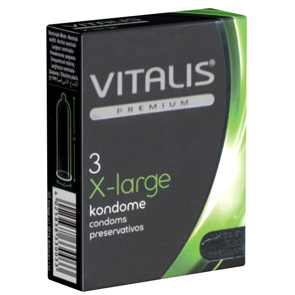 Vitalis PREMIUM «X-Large» 3 extra lange Kondome mit etwas mehr Umfang