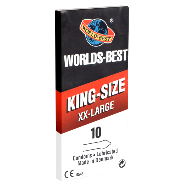Worlds Best «King Size XX-Large» 10 extra große Kondome mit geformtem Ende